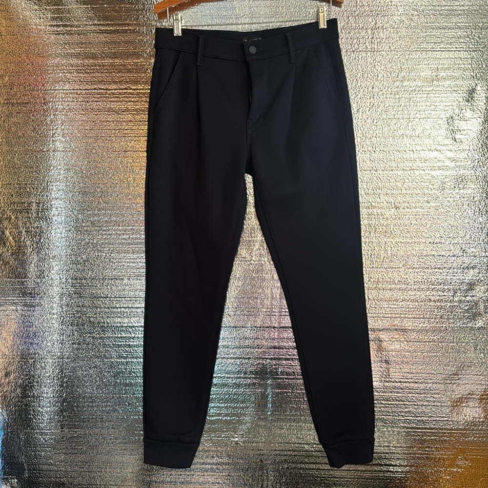 Mother Pants Womens Navy Blue French Kissing Pleated Trainer Jogger Zip. 28 - Picture 1 of 9